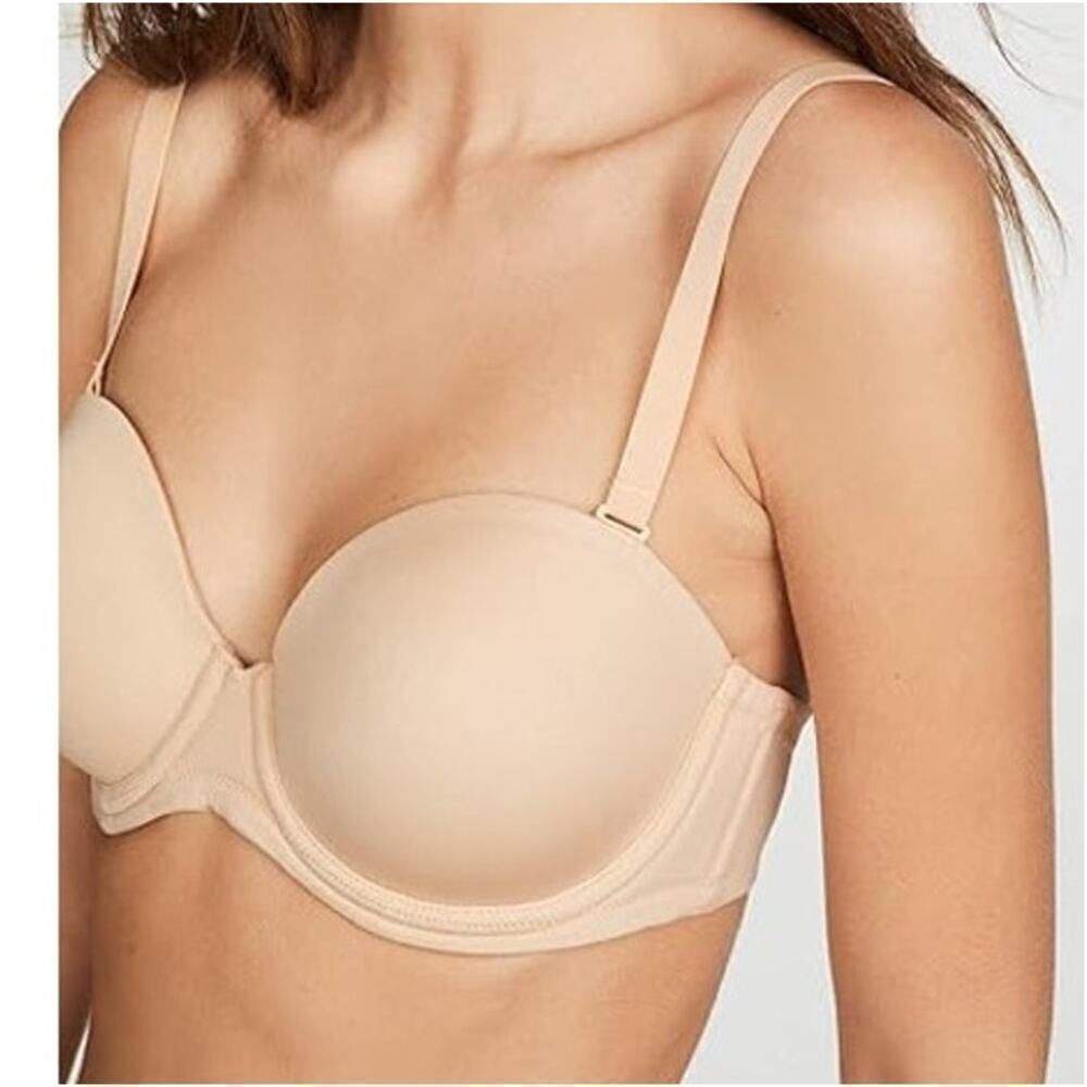 Wacoal Strapless Bra Red Carpet Multiway 854119 Moulded Padded Nude Size 38G - Picture 3 of 14